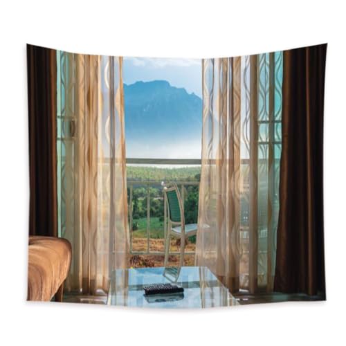 Lmovutcom Balkon Schiebefenster Vorhänge Wald simulierte Fenster Wandteppich Wand Hintergrund Stoff Dekoration Schlafzimmer Nachttisch große hängende Tuch Lmovutcom Balkon Schiebefenster Vorhänge Wald simulierte Fenster Wandteppich Wand Hintergrund Stoff Dekoration Schlafzimmer Nachttisch große hängende Tuch von Lmovutcom