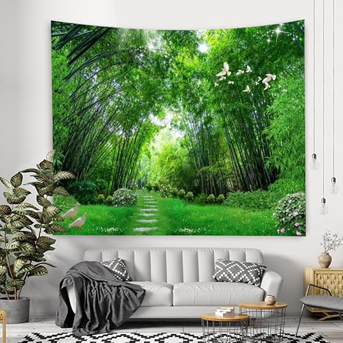 Lmovutcom Bambus wald gras vogel wohnzimmer hause dekoration tapisserie große stoff tapisserie zimmer hintergrund dekoration hängen tuch von Lmovutcom