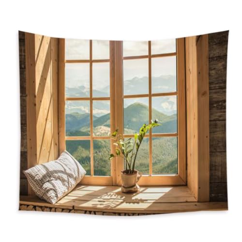 Lmovutcom Erkerfenster grüne Blumentopfkissen Simulation Fenster Wandteppich großer Stoff dekorative Wandteppich Schlafzimmer Wand Hintergrund hängendes Tuch Lmovutcom Erkerfenster grüne Blumentopfkissen Simulation Fenster Wandteppich großer Stoff dekorative Wandteppich Schlafzimmer Wand Hintergrund hängendes Tuch von Lmovutcom