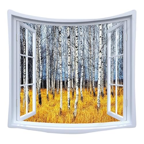 Lmovutcom Herbst goldene wälder und grasland wand hängen tuch fenster simulation landschaft dekoration wandteppich wohnzimmer hintergrund hängen tuch von Lmovutcom