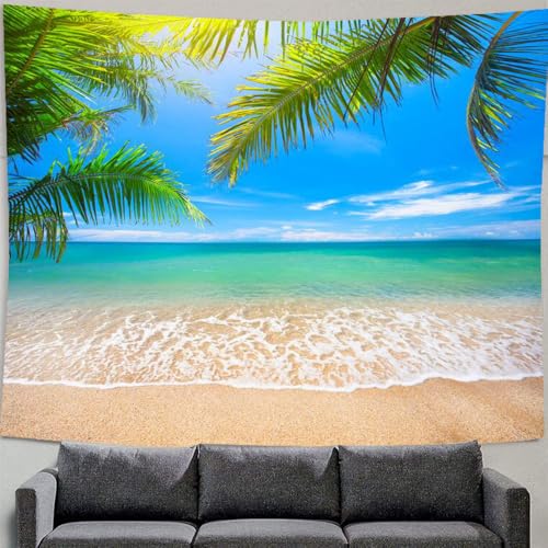 Lmovutcom Meer strand palme natürliche landschaft tapisserie hause dekoration wand hintergrund stoff tapisserie große hängen tuch von Lmovutcom
