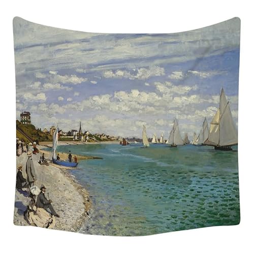 Lmovutcom Meer strand segelboot urlaub charakter große hängen tuch hintergrund dekoration wandteppich wohnzimmer veranda stoff tapisserie von Lmovutcom