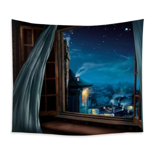 Lmovutcom Nachtansicht Sternenhimmel Simulation Stil Home Dekoration Hintergrund Tuch Wandteppich Schlafzimmer Nachttisch Hintergrund große hängende Tuch von Lmovutcom