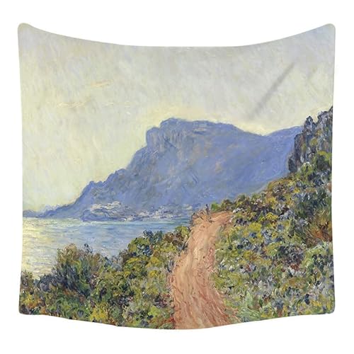 Lmovutcom Ölgemälde Landschaft Bergpfad Wandteppich Schlafzimmer Wohnzimmer Wohndekoration Wandbehang großer Wandteppich Wandstoff Hintergrunddekoration von Lmovutcom