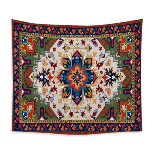 Lmovutcom Persischer Ethno-Stil Wandteppich Retro-Druck großer Wandteppich Wohnzimmer Decke Home Hintergrund Wanddekoration Tuch Strandtuch von Lmovutcom