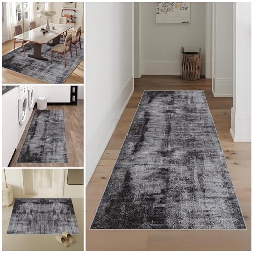 Lmyoieqm Teppich Läufer Flur 60 x 120 cm Waschbar rutschfest Küchenläufer Küchenteppich Modern Carpet Fussmatte Innen Teppichläufer für Küche FlurWohnraum Teppichläufer auf Maß Meterware Flurteppich von Lmyoieqm