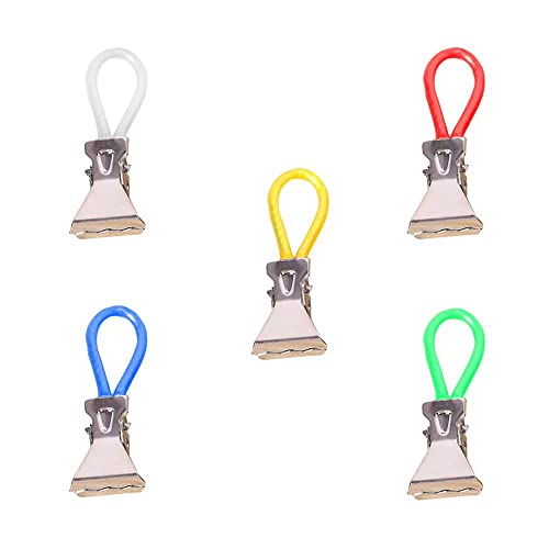 Handtuch Clips Metall, 5Pcs Handtuchklammer, Bunte Handtuch Klammer, Multifunktions Handtuchclips, Geschirrtücher, Handtuchhalter-Clips für Bad Kücher von Lmyzcbzl