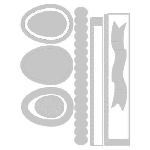 Lmzzdld Ostereierbox Metall-Stanzformen Data Slimline Essentials Scrapbooking-Schablone für Selbstgemachte Karten, Bastelarbeiten, Einfache Installation, Einfache Verwendung von Lmzzdld