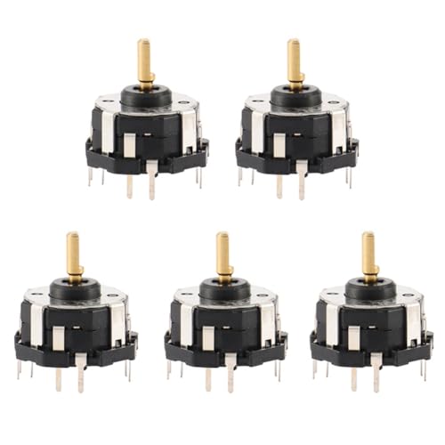 Lmzzdld RKJXT1F42001 4-Wege-Schalter Auto-Navigations-Encoder-Schlüssel-Wippschalter mit Druckschalter-Encoder 5 Stück von Lmzzdld
