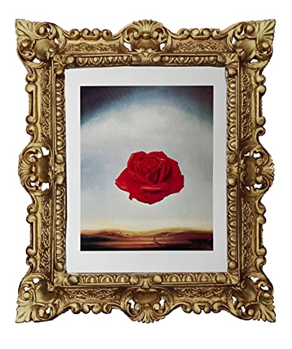 Ln Wandbild 45x38cm Salvador Dali Die meditative Rose Fundació Gala Bild Barockrahmen 48B von Ln