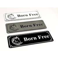 Pferdestall-Namensplakette 6 "x 2", Acrylpferdenamen-Schild von LnMLaser