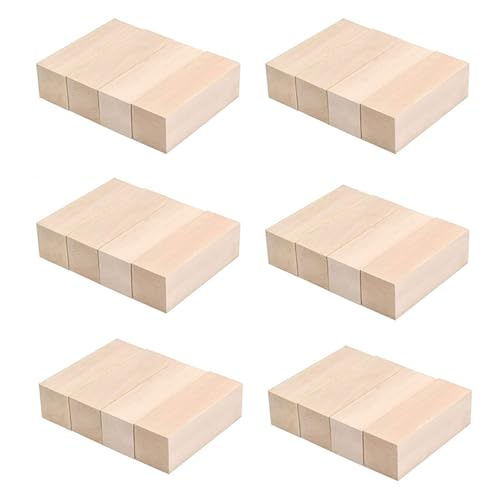 Lnfxkvva 24 x große Schnitzholzblöcke, Whittling Wood Blocks, Lindenholz, Schnitzblöcke, unlackiertes Set Lnfxkvva 24 x große Schnitzholzblöcke, Whittling Wood Blocks, Lindenholz, Schnitzblöcke, unlackiertes Set von Lnfxkvva