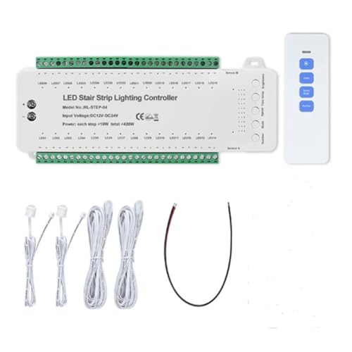 Lnfxkvva 28 Stufen Treppenbeleuchtung Controller mit PIR-Bewegungssensor 28 Kanäle Treppenstreifen Dimmer DC12V 24V für Home Treppen Lnfxkvva 28 Stufen Treppenbeleuchtung Controller mit PIR-Bewegungssensor 28 Kanäle Treppenstreifen Dimmer DC12V 24V für Home Treppen von Lnfxkvva