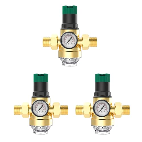 Lnfxkvva 3X Druckminderer Wasser 3/4 Zoll, Wasserdruckregler mit Wassermanometer und Netzfilter Lnfxkvva 3X Druckminderer Wasser 3/4 Zoll, Wasserdruckregler mit Wassermanometer und Netzfilter von Lnfxkvva