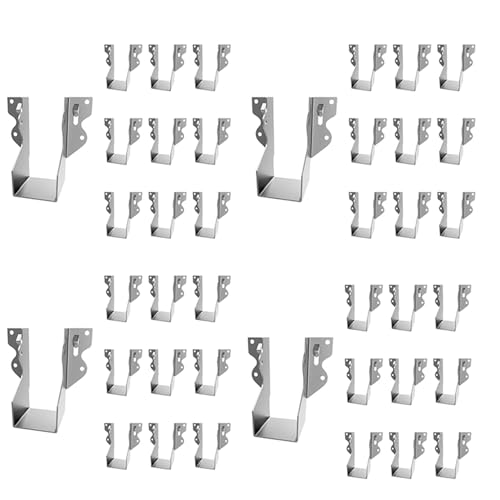 Lnfxkvva 40 starke Krawattenhalter LU24 2 x 4 Balken-Aufhänger Verzinkung Frontmontage Balkenaufhänger für Holz Hurricane Krawatten Sparrenbinder von Lnfxkvva