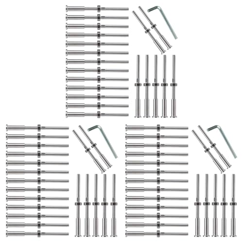 Lnfxkvva 60 Stück Spannschloss-Handdreher, Gewindebolzen, Spannung, Sechskant-Endbeschläge, Empfängerklemme Lnfxkvva 60 Stück Spannschloss-Handdreher, Gewindebolzen, Spannung, Sechskant-Endbeschläge, Empfängerklemme von Lnfxkvva