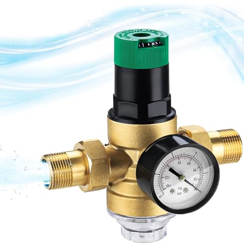 Lnfxkvva Druckminderer Wasser 3/4 Zoll, Wasserdruckregler mit Wassermanometer und Netzfilter Lnfxkvva Druckminderer Wasser 3/4 Zoll, Wasserdruckregler mit Wassermanometer und Netzfilter von Lnfxkvva