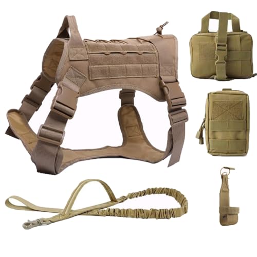 Lnfxkvva Großes Hundehalsband, Geschirr und Leine, Haustier-Trainingsweste, verstellbares Geschirr, Größe M von Lnfxkvva