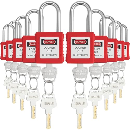Lnfxkvva Lockout Tagout-Schlösser, 10-teiliges Lockout-Vorhängeschlösser, Vorhängeschlösser für elektrische Aussperrung Lnfxkvva Lockout Tagout-Schlösser, 10-teiliges Lockout-Vorhängeschlösser, Vorhängeschlösser für elektrische Aussperrung von Lnfxkvva