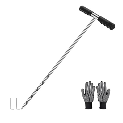 Lnfxkvva Massiver Edelstahl Bodensondenstab verstellbar 43.2-81.3 cm Klärgrube Sondenstab Bodensonde mit T-Griff von Lnfxkvva