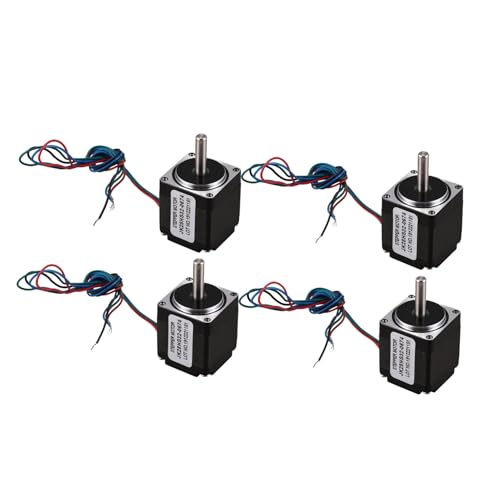 Lnfxkvva NEMA 11 28 Hybrid-Schrittmotor, 1,8 Grad, 2 Phasen, 4 Drähte, 32 mm, Schrittmotor für CNC-Fräse, 4 Stück von Lnfxkvva