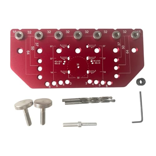 Lnfxkvva Regalstiftvorrichtung und Scharniervorrichtung, 2-in-1, selbstgeschlossene Klemmvorrichtung, Aluminiumlegierung, Regalstift, Bohrvorrichtung für Möbel von Lnfxkvva