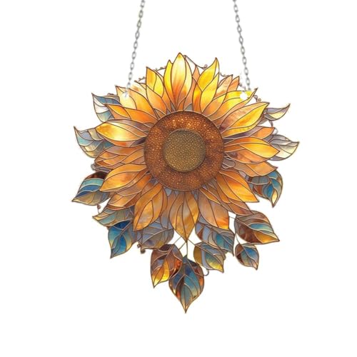 Lnfxkvva Sonnenblumen-Fensterbehang Aus Acryl, Sonnenblumen-Buntglas-Fensterbehang, Dekoration für Zuhause Lnfxkvva Sonnenblumen-Fensterbehang Aus Acryl, Sonnenblumen-Buntglas-Fensterbehang, Dekoration für Zuhause von Lnfxkvva