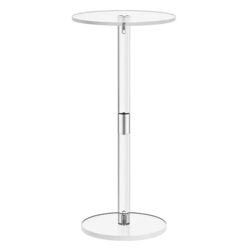 Lnfxkvva Transparenter Acryl-Couchtisch, klarer Getränketisch, klein, rund, Beistelltisch, Acryl-Schreibtisch, Heimdekorationen von Lnfxkvva