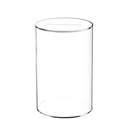 Acryl Transparente Sparbüchse, Acrylic Sparschwein Nicht Zum Öffnen Acryl Spendenbox Rund Sparbüchse, Spardose Nicht Zum Öffnen Spardosen Für Kinder Erwachsene von Lnhgh