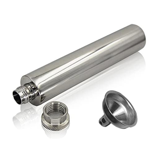 Lnhgh Edelstahl Flachmann, Edelstahl-Röhrenkolben?2 Unze Tragbare -Röhren-Flachmann-Flachmann-Weinröhren-Taschen-Flachmann-Taschen-Trinkröhrenflasche von Lnhgh