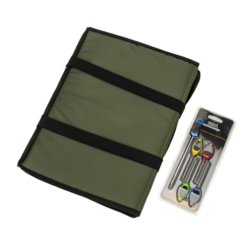 Karpfen-Abhakmatte, Abhakmatte Carp Mat Unhooking Karpfenmatte Karpfenangeln, 3-fach Gefaltete Landematte, Faltbar, Gepolstert, Outdoor-Angelwerkzeug, Angel-Abhakmatte von Lnhgh