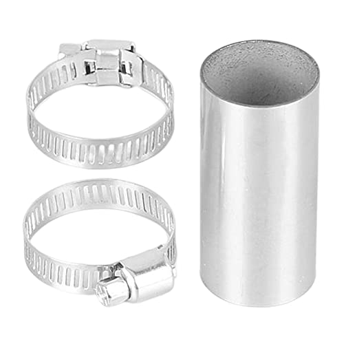 Lnhgh Abgasrohr Standheizung Verbinder, Edelstahl Abgasrohr Winkelverbinder 25MM Auspuffrohr GasEntlüftungsschlauch Auspuffanschluss Mit Zwei Edelstahlklammern von Lnhgh