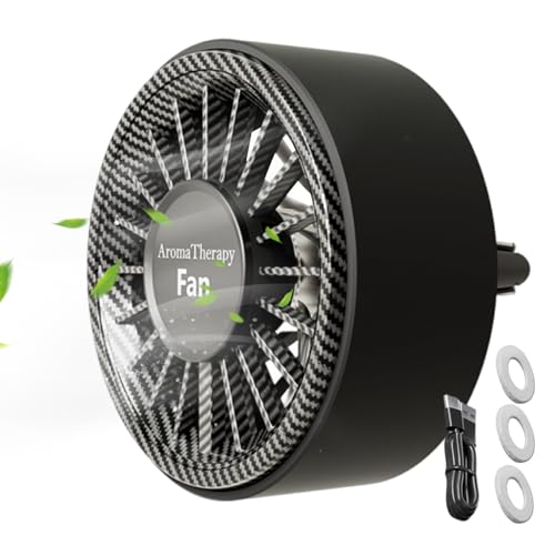 Lnhgh Auto Lüftungsventilator | Luftzirkulationsventilator Mit Farblicht,Tragbares Kühlgerät Mit Farbiger LED-Beleuchtung Und Duftfunktion Für LKW Transporter Zuhause von Lnhgh