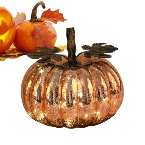 Lnhgh Erntedankfest Glas Kürbis | Beleuchtete Glas Kürbis Deko | Halloween Deko Festlich Sammelstück Tischdekoration - Schreibtisch Dekoration Lnhgh Erntedankfest Glas Kürbis | Beleuchtete Glas Kürbis Deko | Halloween Deko Festlich Sammelstück Tischdekoration - Schreibtisch Dekoration von Lnhgh