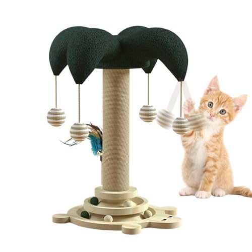 Lnhgh Für Katzen, Kratzspielzeug Aus Sisal, Interaktives Spielzeug Mit Kugelbahn Und Drehscheibe Zum Klettern Und Entspannen von Lnhgh