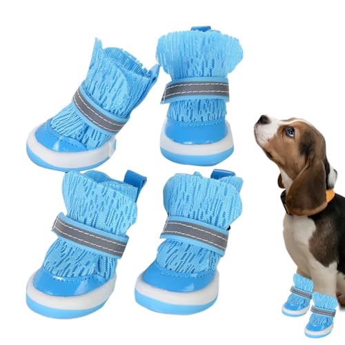 Lnhgh Hundeschuhe - Hitzebeständige Welpenstiefel,4 Stück Pfotenschutz Für Outdoor Spaziergänge Wandern von Lnhgh