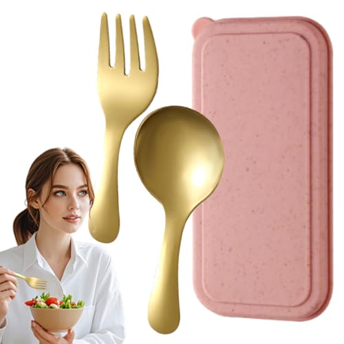 Lnhgh Löffel Und Gabeln Set - Kleine Gabeln Und Löffel Besteckset - Wiederverwendbares Essbesteck mit Aufbewahrungsbox für Abendessen Mittagessen Reise Picknick Party Camping Outdoor Lnhgh Löffel Und Gabeln Set - Kleine Gabeln Und Löffel Besteckset - Wiederverwendbares Essbesteck mit Aufbewahrungsbox für Abendessen Mittagessen Reise Picknick Party Camping Outdoor von Lnhgh