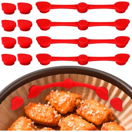 Lnhgh Magnete zur Befestigung von Heißluftfritteuse Einlagen | 12 Stück Magnetische Silikonschnallen - Heißluftfritteuse Zubehör Fixierverriegelung Für Familienessen Kleine Küchen Mittagessen von Lnhgh