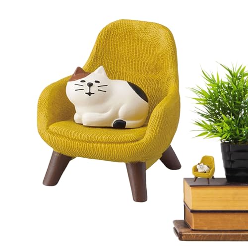 Lnhgh Miniatur Figuren Katzen Mit Kleinem Sofa, Miniatur-Katzenfiguren Mit Kleinem Sofa, Katzen Figuren Deko Niedliche Katze Skulptur Kätzchen-Miniatur-Schreibtischzubehör Lnhgh Miniatur Figuren Katzen Mit Kleinem Sofa, Miniatur-Katzenfiguren Mit Kleinem Sofa, Katzen Figuren Deko Niedliche Katze Skulptur Kätzchen-Miniatur-Schreibtischzubehör von Lnhgh