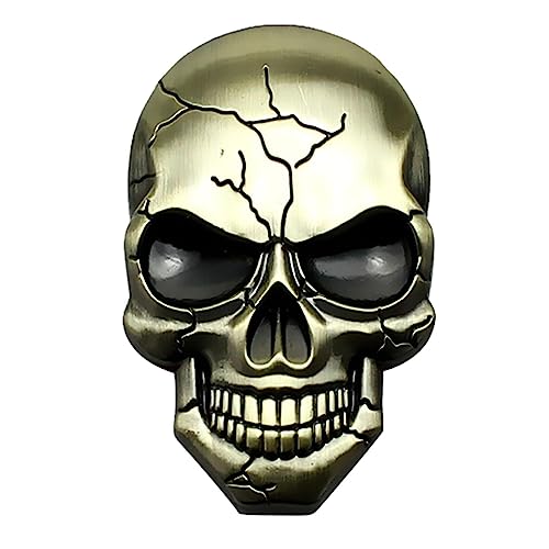 Lnhgh -Schädel-Aufkleber | -Skelett-Emblem-Aufkleber mit Metallstruktur,Robuster Karosserieaufkleber mit Totenkopf-Emblem für Auto, LKW, Motorrad Lnhgh -Schädel-Aufkleber | -Skelett-Emblem-Aufkleber mit Metallstruktur,Robuster Karosserieaufkleber mit Totenkopf-Emblem für Auto, LKW, Motorrad von Lnhgh