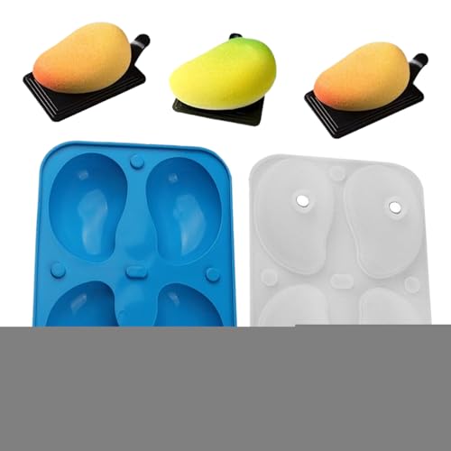 Lnhgh Silikonformen Für Moussekuchen | 3D Schokoladenform Selbstgemacht Mangoform - Einfaches Entformen Backform Mit 4 Fächern Für Hochzeitskuchen Dekorateure Und Hausbäcker von Lnhgh