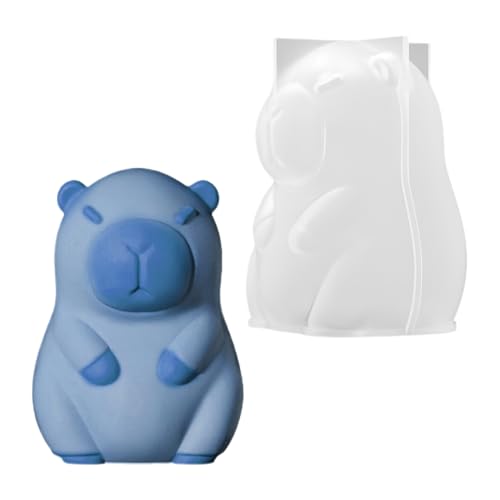 Lnhgh Tierformen | 3D Capybara Eisform - Antihaft Flexibel Wiederverwendbare Gussform Für Eiscreme Kuchen Schmuckherstellung Figurenguss Dekoration Bastelbedarf von Lnhgh