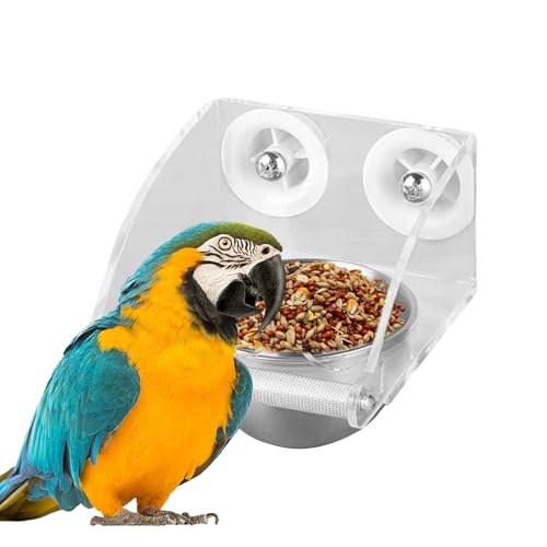 Lnhgh Vogelkäfig-Futterautomat | Edelstahl-Futternapf Für Wellensittiche,Wasserdichter Transparenter Vogelfutterbehälter Für Wellensittiche Nymphensittiche Finken Conures Unzertrennliche Lnhgh Vogelkäfig-Futterautomat | Edelstahl-Futternapf Für Wellensittiche,Wasserdichter Transparenter Vogelfutterbehälter Für Wellensittiche Nymphensittiche Finken Conures Unzertrennliche von Lnhgh