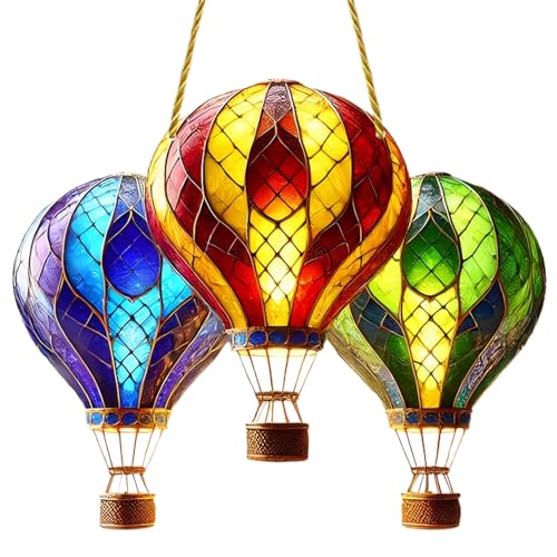 Lnhgh Weihnachtliche Heißluftballon Deko | wasserdichte Acryl Weihnachtskugel | Jahreszeitendekoration für Geburtstag Feierabend Outdoor Fest Garten Zimmer Hof Thanksgiving von Lnhgh