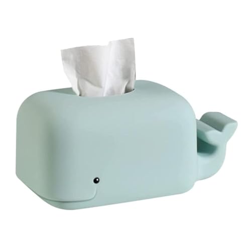 Wal Silikon Kosmetiktücherbox, Tissue Box Wal Taschentuchbox Mit Handyhalter, Kreativ Taschentuchbox Mit Handyhalter Süßer Silikon Gewebe Aufbewahrungsbox Mit Telefonständer von Lnhgh