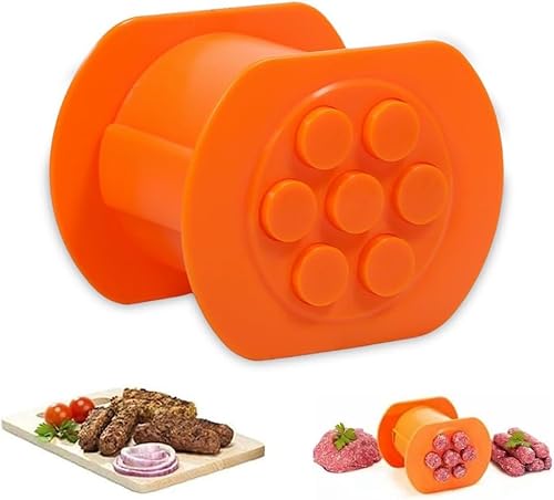 Cevapcici Presse, 7 Löchern Hot Dog Maker, Manual Cevapcici Maker für Hausgemachte Würste, Hot Dog Maschine Fleischstäbchen Quetscher, DIY-Küchenutensilien, Cevapcici Maker von Lnjya