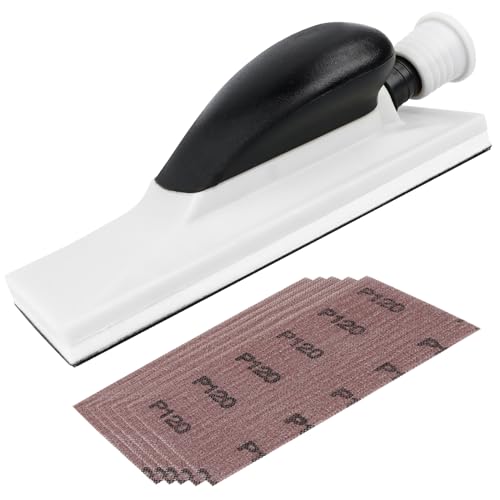 Handschleifer mit Absaugung 200 x 70mm Handschleifblock mit 5 Blättern Schleifpapier unterschiedlicher Körnung, Staubfreier Handschleifer zum Polieren von Holz, Wandspachtel, Autoreparaturen Handschleifer mit Absaugung 200 x 70mm Handschleifblock mit 5 Blättern Schleifpapier unterschiedlicher Körnung, Staubfreier Handschleifer zum Polieren von Holz, Wandspachtel, Autoreparaturen von Lnjya