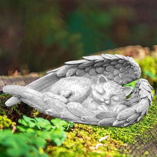 Lnjya Katze Hund Engel Gartendeko Figuren, Tierstatue Hund Katzenengel Figur Gartenstatue, Haustier Denkmal Grab Marker Tribut Statue, Deko Gedenken Tier Garten Statue Lnjya Katze Hund Engel Gartendeko Figuren, Tierstatue Hund Katzenengel Figur Gartenstatue, Haustier Denkmal Grab Marker Tribut Statue, Deko Gedenken Tier Garten Statue von Lnjya