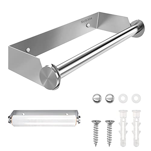 KüChenrollenhalter Edelstahl,Rollenhalter KüChe,Halterung für KüChenrolle,KüChentollenhalterung,Haushaltsrollenhalter,Kitchen Paper Holder,KüChenrillenhalterung,KüChenpapierrollenhalter Silber von Lnjya