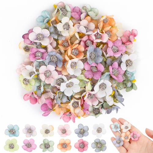 Lnjya Kunstblumen Klein 120 Stück Mini Künstliche Blumen Köpfe zum Basteln, Blumen Deko Bunt Künstliche Blumenköpfe, Stoffblüten Basteln für Hausgarten Hochzeit Feste Partei DIY Scrapbooking Lnjya Kunstblumen Klein 120 Stück Mini Künstliche Blumen Köpfe zum Basteln, Blumen Deko Bunt Künstliche Blumenköpfe, Stoffblüten Basteln für Hausgarten Hochzeit Feste Partei DIY Scrapbooking von Lnjya